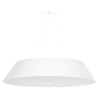 Bílé závěsné svítidlo s textilním stínidlem ø 70 cm Hektor – Nice Lamps