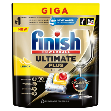 Finish Ultimate PLUS lemon  kapsle do myčky nádobí 90 ks