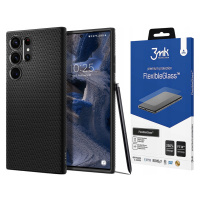 Pouzdro Slim Armor Kryt Spigen Case Pro Galaxy S24 Ultra Matte a 3MK Sklo