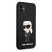 Zadní kryt Karl Lagerfeld Liquid Silicone Ikonik NFT pro Apple iPhone 11, černá