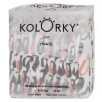 KOLORKY DAY Jednorázové EKO plenky srdce L (8-13 kg) 19 kusů