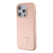 Guess kryt na iPhone 15 PRO 6.1" Pink Croco Triangle Metal Logo