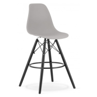 Set čtyř jídelních židlí LAMAL - šedé (černé nohy) 4ks