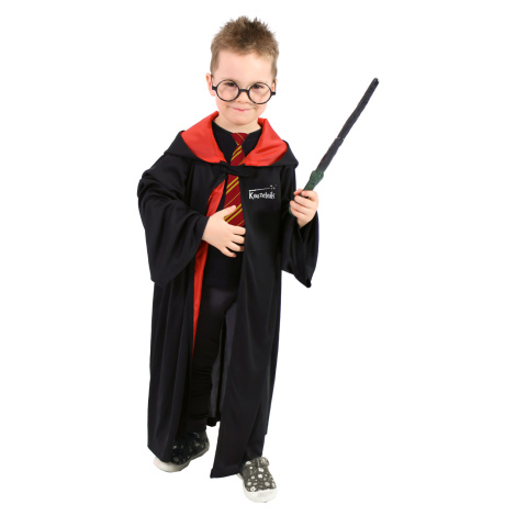 Dětský kouzelnický plášť s kapucí a brýlemi