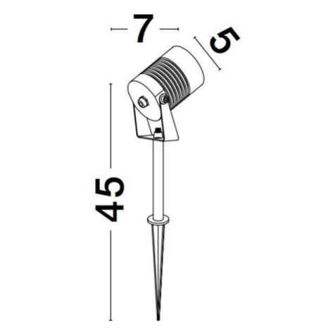 Nova Luce Venkovní svítidlo s bodcem STAKE, LED 5W 3000K 21st. IP65