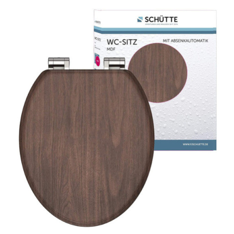 Schütte Záchodové prkénko se zpomalovacím mechanismem (imitace tmavého dřeva) SCHÜTTE