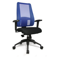 Topstar Kancelářská otočná židle LADY SITNESS DELUXE, pohyblivá se 7 zónami, černá / modrá