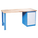 Dílenský stůl, stavebnicový systém, 1 volně stojící skříňka s dvířky (výška 683 mm), šířka 1500 
