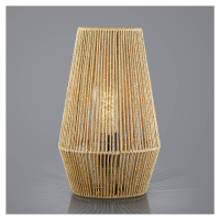 HELL Lanové stolní svítidlo z papíru, hnědé, Ø 20 cm