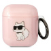 Pouzdro Karl Lagerfeld Airpods 1/2 cover pink Ikonik Choupette (KLA2HNCHTCP)