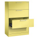 C+P Kartotéková skříň ASISTO, výška 1292 mm, se 4 výsuvy, DIN A4 na šířku, sírová žlutá/sírová ž