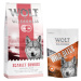 Wolf of Wilderness granule 12 kg + snack 180g zdarma! - Adult "Scarlet Sunrise" - losos a tuňák 