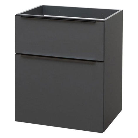 MEREO Mailo, koupelnová skříňka 61 cm, antracit, černé madlo CN530SB