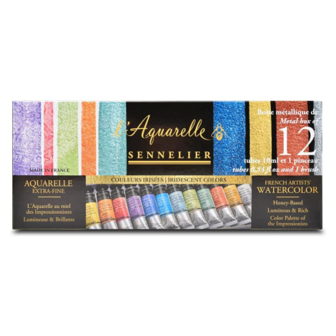 Sennelier, N131611.01, L´ Aquarelle, mistrovské akvarelové barvy, iridescentní, 13 ks