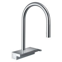 Dřezová baterie Hansgrohe Aquno s vytahovací sprškou, 3 proudy chrom 73837000