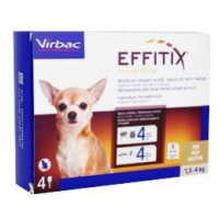 Effitix pro psy Spot-on XS (1,5-4 kg )4 pipety 2 + 1 zdarma