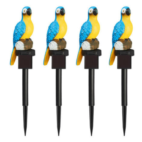 Sada dekorativních solárních svítidel, 4dílná, modrý papoušek Livarno