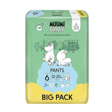 Muumi Baby Pants 6 Junior 12-20 kg (52 ks), kalhotkové eko pleny