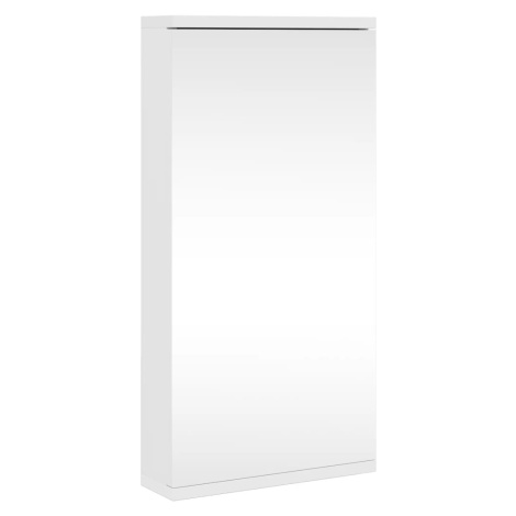 vidaXL Rohová koupelnová zrcadlová skříňka bílá 30 x 24 x 60 cm