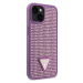 Guess Rhinestones Triangle Metal Logo Kryt pro iPhone 13 fialový