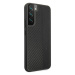 AMG AMHCS22SBLSCA hard silikonové pouzdro Samsung Galaxy S22 5G black Carbon Stripe & Embossed