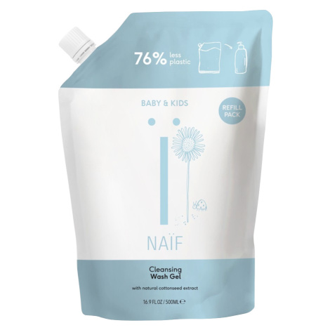 NAÏF Čisticí a mycí gel pro děti a miminka - náhradní náplň 500 ml NAIF