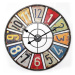 306965 - Kovové nástěnné hodiny 1xAA pr. 60 cm pestrobarevná