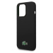 Lacoste Liquid Silicone Microfiber Croc Logo Magsafe kryt iPhone 15 Pro černý