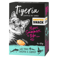 Tigeria Smoothie Snack, 6 x 50 g za skvělou cenu - tuňák s kuřecím a mrkví