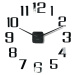 Klasické černé nalepovací hodiny 130cm