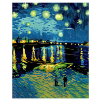 Obrazy na stěnu - Noční obloha nad přístavem Rozměr: 40x50 cm, Rámování: bez rámu a bez vypnutí 