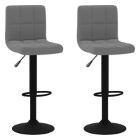 Barové židle 2 ks tmavě šedé samet, 334306