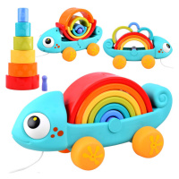 Barevný chameleon montessori skládačka 18m+