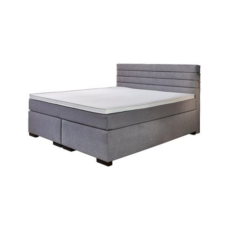SUN GARDEN Kontinentální postel Kokomo BX1750, včetně topperu, 180 × 200 cm světle šedá