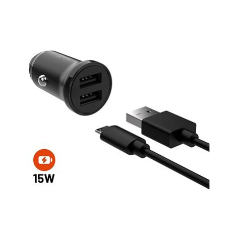 FIXED s 2xUSB výstupem a USB/micro USB kabelem 1 metr 15W Smart Rapid Charge černá