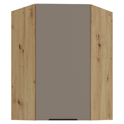 Horní rohová skříňka Aria 60x60 GN-90 1F (45°) Barva korpusu: Dub artisan, Barva dvířek: TA - Sa