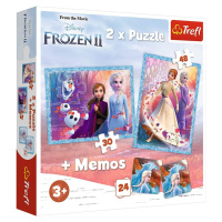 TREFL 2v1 puzzle MEMOS - Princezny ve své zemi