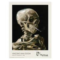 Plakát, Obraz - Head of A Skeleton, Vincent van Gogh, 45 × 60 cm