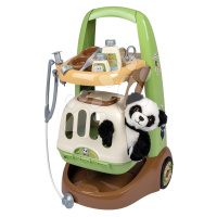 Zvěrolékařský vozík s kufříkem Veterinary Animal Care Trolley Smoby pro plyšovou pandu s 8 lékař