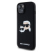 Zadní kryt Karl Lagerfeld Liquid Silicone Double Heads Magsafe pro Apple iPhone 15 Pro Max, čern