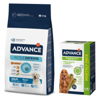 Advance + Dental Care Stick Medium/Maxi - 720 g zdarma - Maxi Adult 14 kg + Dental Care Stick Me