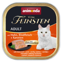 Animonda Vom Feinsten Adult s náplní pro labužníky 36 x 100 g - kuřecí, hovězí maso a mrkev