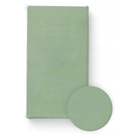 BocioLand Prostěradlo do postýlky, bavlna, zelené, 120 x 60 cm - 120x60