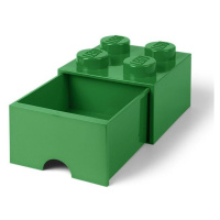 LEGO® úložný box 4 s šuplíkem - Tmavě zelená