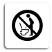Accept Piktogram "zákaz močení ve stoje" (80 × 80 mm) (bílá tabulka - černý tisk bez rámečku)