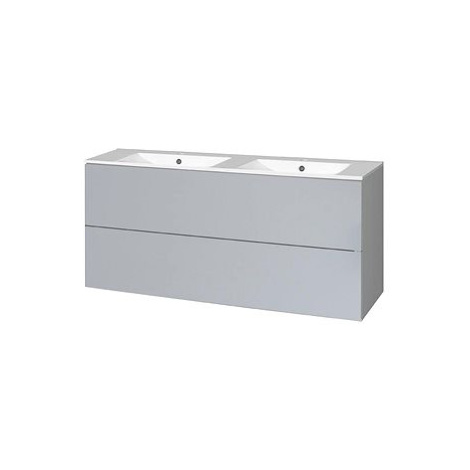 Aira, koupelnová skříňka s keramickým umyvadlem 120 cm, šedá MEREO