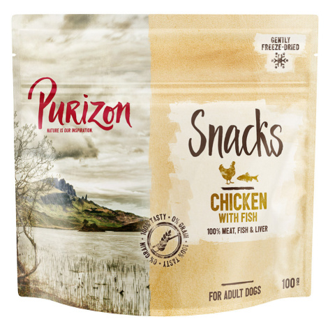 Purizon Snack kuře a ryba - bez obilovin - 3 x 100 g