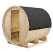 Juskys Venkovní sudová sauna Spitzbergen L délka 190 cm průměr 190 cm (6 kW)