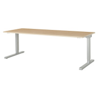 mauser Výškově nastavitelný obdélníkový stůl, š x h 2000 x 800 mm, deska s javorovým dekorem, po
