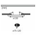 Paulmann vestavná svítidla-adaptér kov kartáčovaný pro montážní otvor 75-120mm 924.98 P 92498